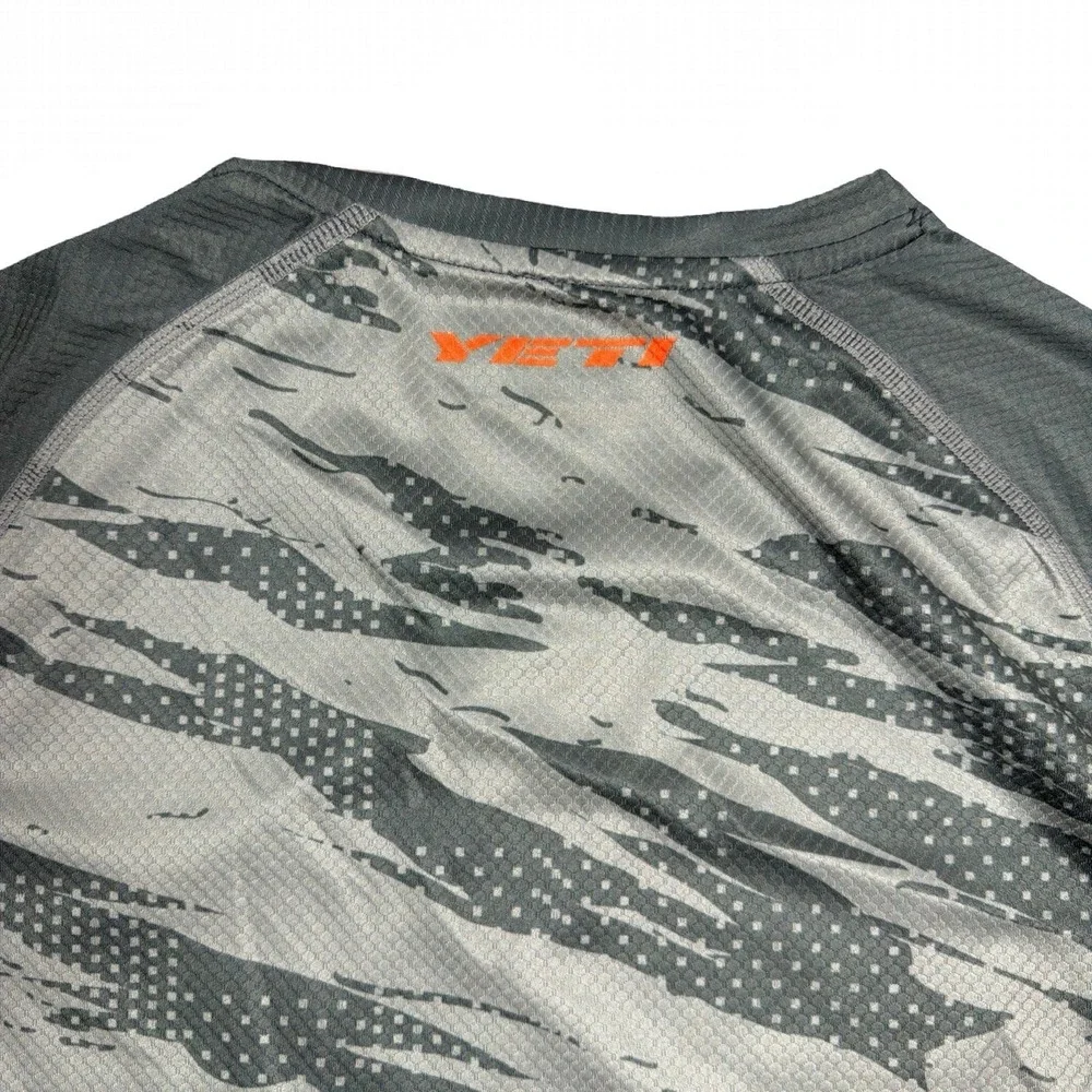 Yeti Cycles MTB Jersey Mens Large Sage Green Tiger Stripe Camo Trail Cycling Tee - Picture 6 of 12